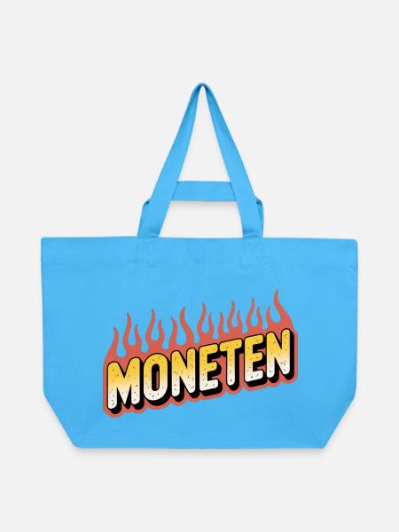 Moneten - Funny Steuer Meme - Recycelte Shopping Bag von Stanley/Stella - Aquablau