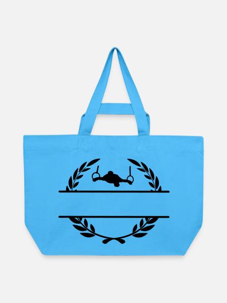 Lorbeerkranzwender in den Ringen - Recycelte Shopping Bag von Stanley/Stella - Aquablau