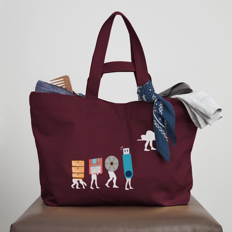 Cloud-Computing-Lustige Programmierer-Daten-KI-Software Recycelte Shopping Bag von Stanley/Stella