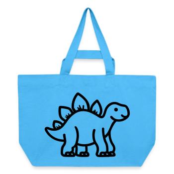 stegosaurus - Recycled Shopping Bag Stanley/Stella - aqua blue - Front
