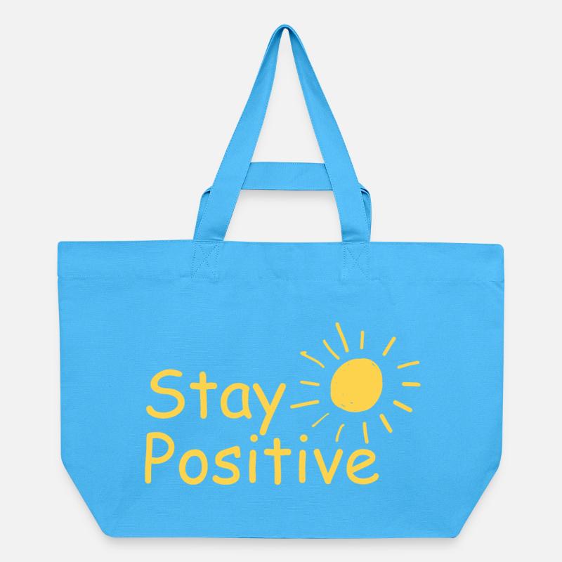 Bright Sun - Restez positif - Cabas recyclé Stanley/Stella - bleu aqua