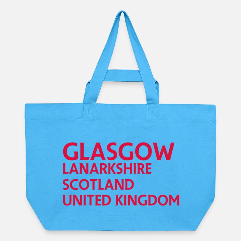 Glasgow – Scotland Textdesign - Recycelte Shoppingväska Stanley/Stella - vattenblå