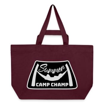 Summer Camp Champ Lustig Kinder Outdoor Abenteuer - Recycelte Shopping Bag von Stanley/Stella - Burgunderrot - Vorne