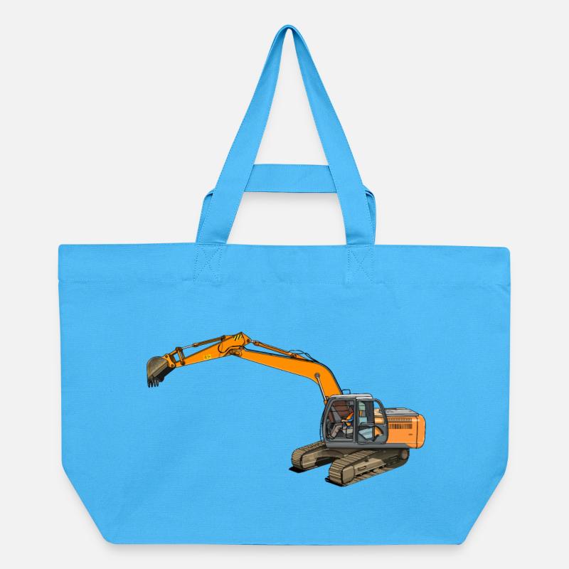 Löffelbagger greift ein - Recycelte Shopping Bag von Stanley/Stella - Aquablau
