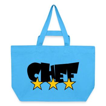 Chef Étoilé : Design 3 Étoiles Gastronomie - Cabas recyclé Stanley/Stella - bleu aqua - Devant