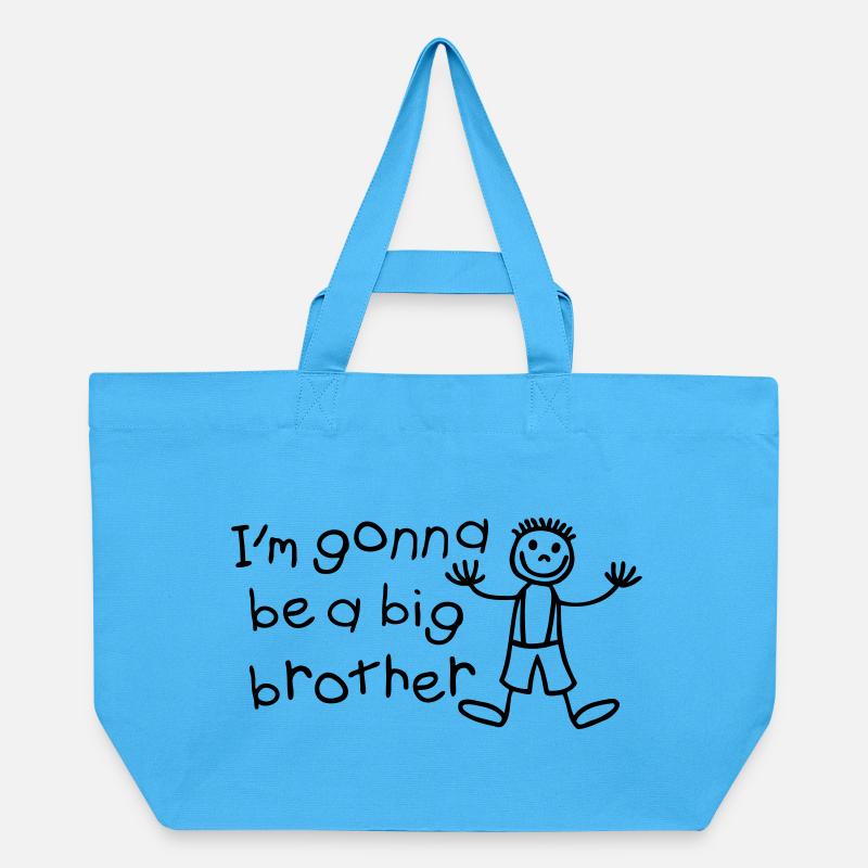 Ich werde ein großer Bruder sein - Recycelte Shopping Bag von Stanley/Stella - Aquablau
