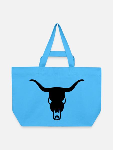 BULL SKULL - Recycelte Shopping Bag von Stanley/Stella - Aquablau