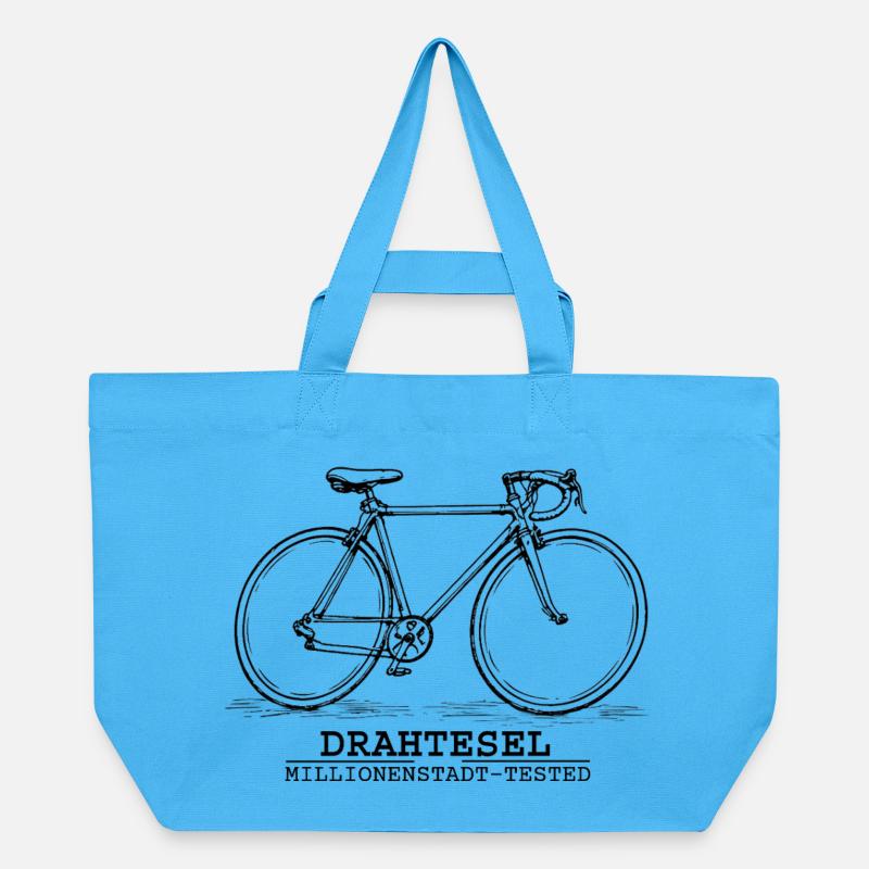 Drahtesel - Recycelte Shopping Bag von Stanley/Stella - Aquablau
