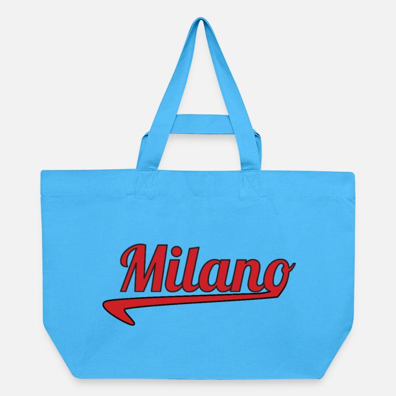 Milano Script Emblem Swoosh - Recycelte Shopping Bag von Stanley/Stella - Aquablau
