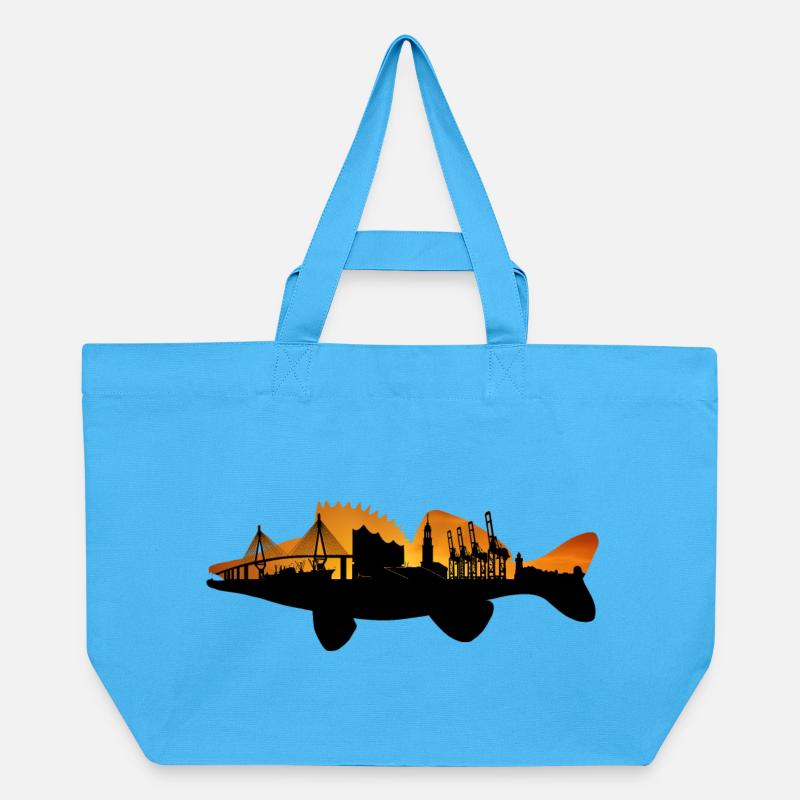 Zander Hambourg - Cabas recyclé Stanley/Stella - bleu aqua