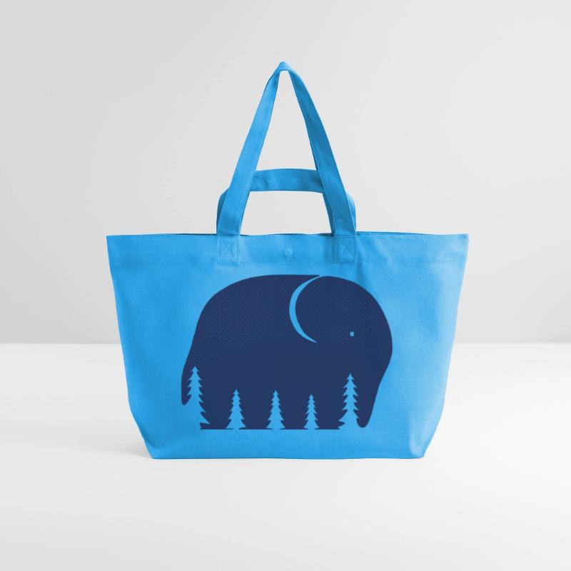 Ein Elefant oder ein Wald in dieser Fun Optical Illusi Recycelte Shopping Bag von Stanley/Stella
