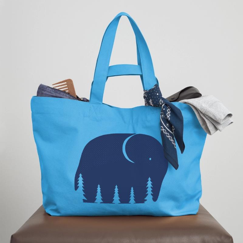 Ein Elefant oder ein Wald in dieser Fun Optical Illusi Recycelte Shopping Bag von Stanley/Stella