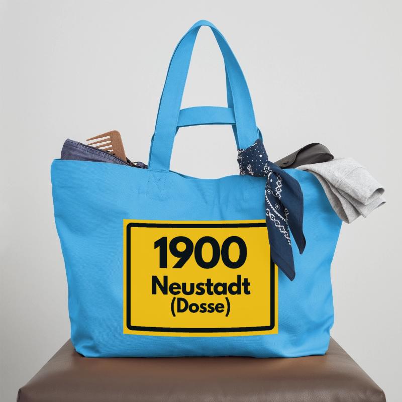 OLD POSTCODE ZIP CODE RETRO 1900 NEUSTADT DOSSE Recycled Shopping Bag Stanley/Stella