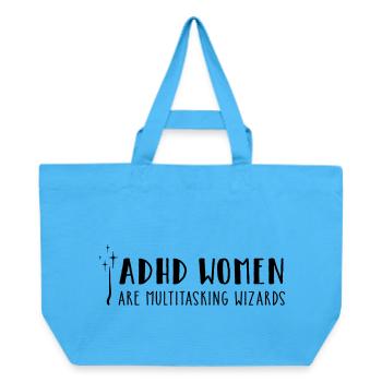 ADHD Women – are multitasking wizards - Recycled Shopping Bag Stanley/Stella - aqua blue - Front