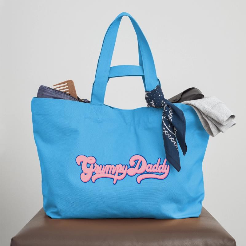 Grumpy Daddy Retro Script - Farbe "Bubble Gum" Recycelte Shopping Bag von Stanley/Stella