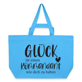 Kommandant Freiwillige Feuerwehr Ehrenamt Geschenk - Recycelte Shopping Bag von Stanley/Stella - Aquablau - Vorne