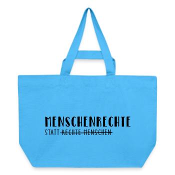 Human rights instead of right-wing people - Recycled Shopping Bag Stanley/Stella - aqua blue - Front