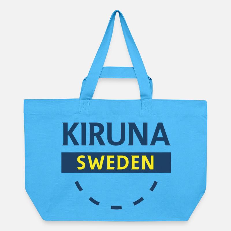 Emblème de l’Arctique de Kiruna - Cabas recyclé Stanley/Stella - bleu aqua