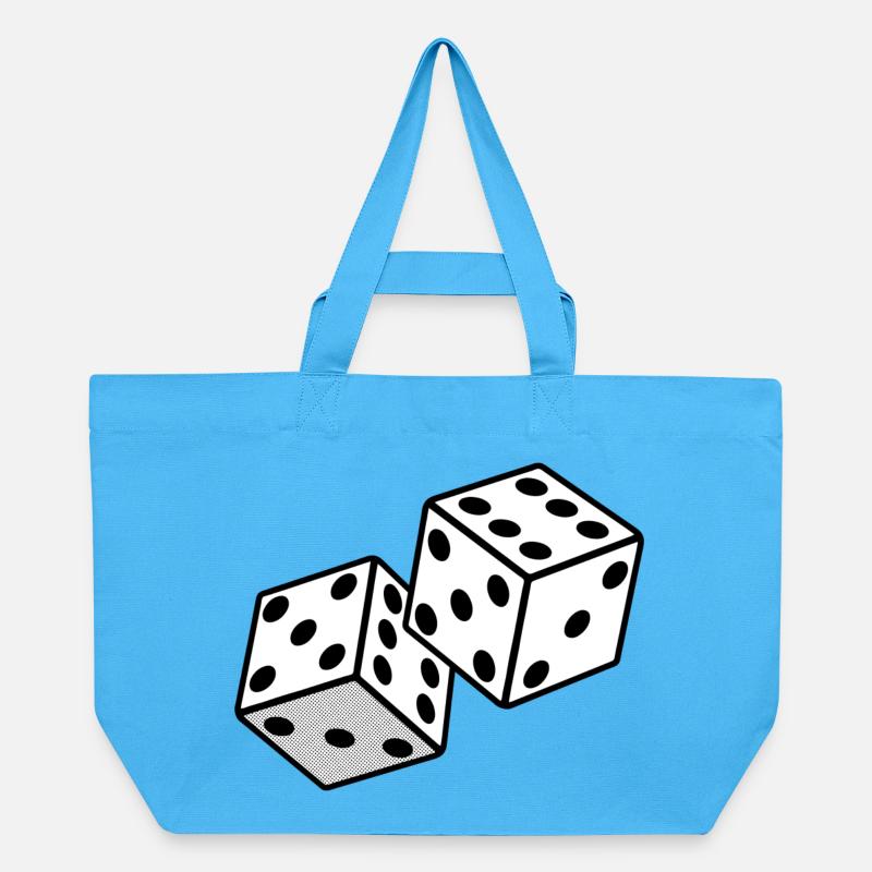 Dés - Conception de casino de jeu - Cabas recyclé Stanley/Stella - bleu aqua