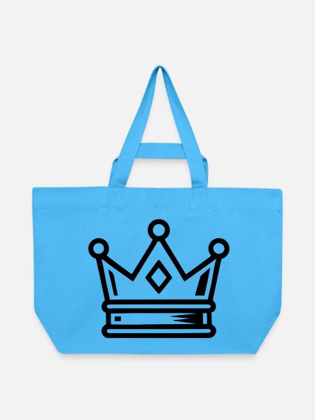 Krone Symbol Icon - Recycelte Shopping Bag von Stanley/Stella - Aquablau