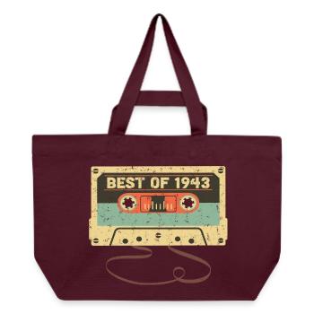 Best of 1943 80. Geburtstag Genial 80 Jahre alt - Recycelte Shopping Bag von Stanley/Stella - Burgunderrot - Vorne