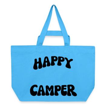 Happy Camper - Recycelte Shopping Bag von Stanley/Stella - Aquablau - Vorne