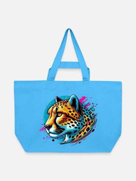 Gepard - Recycelte Shopping Bag von Stanley/Stella - Aquablau