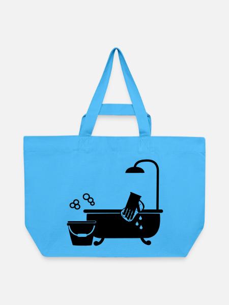Sauberere Badewanne - Recycelte Shopping Bag von Stanley/Stella - Aquablau