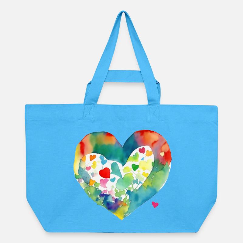 Cœur - Cabas recyclé Stanley/Stella - bleu aqua
