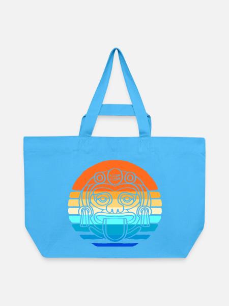 Inka Maya kalender aztec - Recycelte Shopping Bag von Stanley/Stella - Aquablau