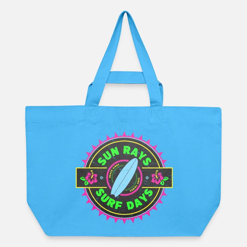 Surf Retro Surfer Conception graphique - Cabas recyclé Stanley/Stella - bleu aqua