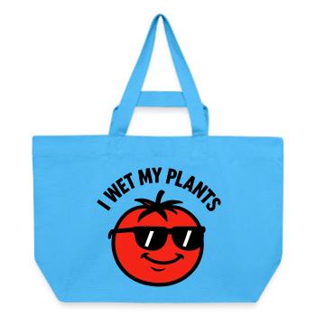 Je Mouille Mes Plantes Tomate Jardinage - Cabas recyclé Stanley/Stella - bleu aqua - Devant