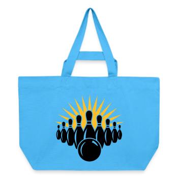 jeu de quilles - Cabas recyclé Stanley/Stella - bleu aqua - Devant