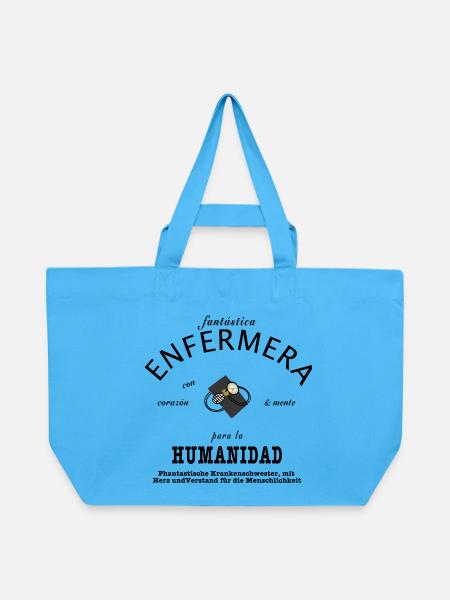 Phantastische Krankenschwester spanisch/deutsch - Recycelte Shopping Bag von Stanley/Stella - Aquablau
