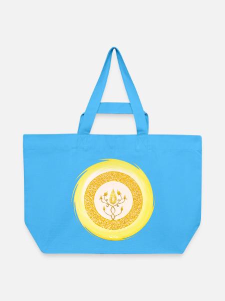 Kristall-Sternentor Erzengel Sandalphon - Recycelte Shopping Bag von Stanley/Stella - Aquablau