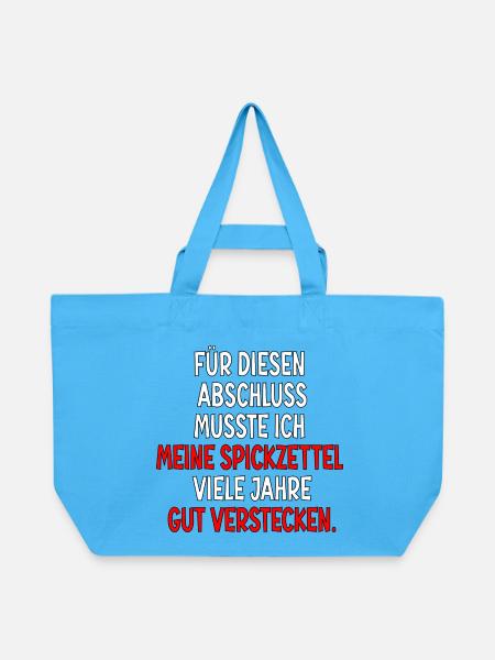 Abschluss Spickzettel - Recycelte Shopping Bag von Stanley/Stella - Aquablau