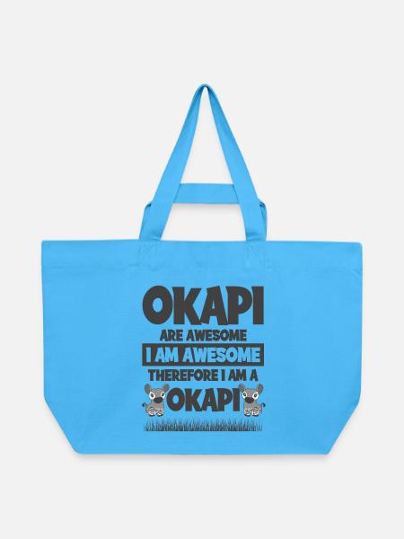 Okapi Design - Recycelte Shopping Bag von Stanley/Stella - Aquablau