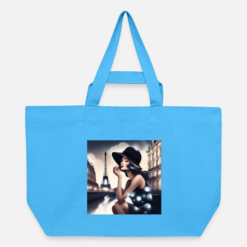 Paris, j'aime Paris, Pasienne - Cabas recyclé Stanley/Stella - bleu aqua