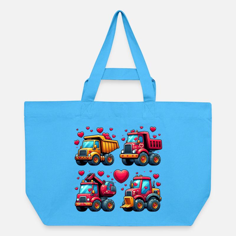 Tiny Builders' Affection - T-shirt de construction - Cabas recyclé Stanley/Stella - bleu aqua