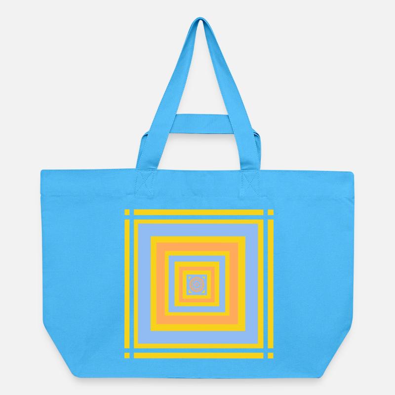 Motifs de jeu de couleurs géométriques - Cabas recyclé Stanley/Stella - bleu aqua
