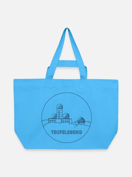 Teufelsberg Berlin - Recycelte Shopping Bag von Stanley/Stella - Aquablau
