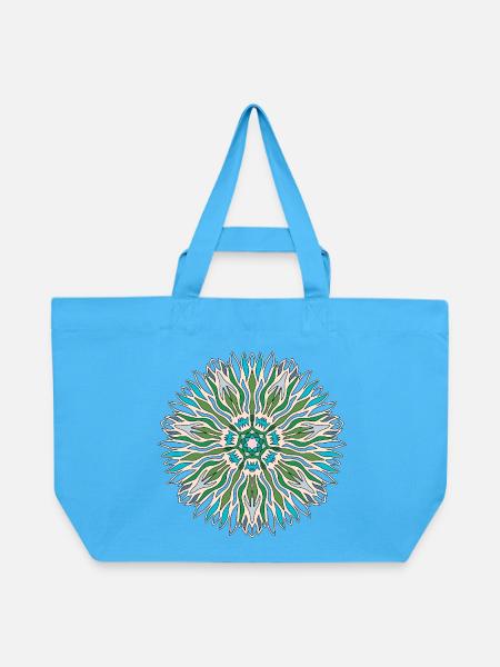 Meer Mandala - Recycelte Shopping Bag von Stanley/Stella - Aquablau