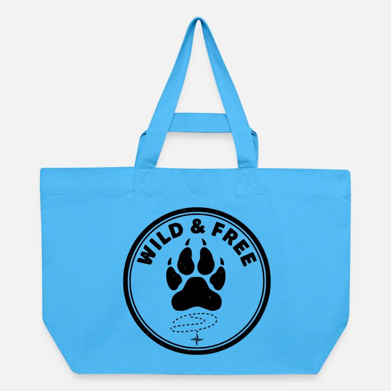 Sauvage et libre - Cabas recyclé Stanley/Stella - bleu aqua