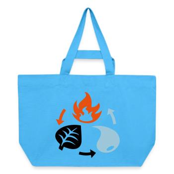 Fire, Water, Plant Elements - Recycled Shopping Bag Stanley/Stella - aqua blue - Front