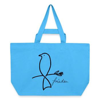 Paix - Cabas recyclé Stanley/Stella - bleu aqua - Devant