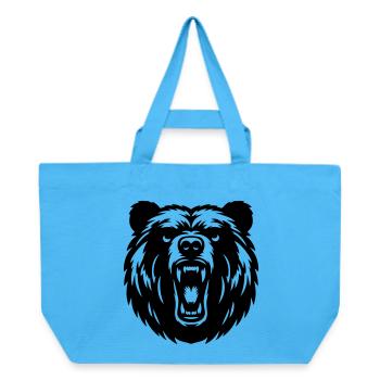 Russischer Grizzly Bär – Starkes Motiv! - Recycelte Shopping Bag von Stanley/Stella - Aquablau - Vorne