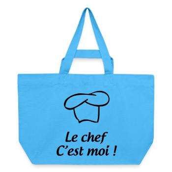 Le chef, c’est moi - cuisine - Cabas recyclé Stanley/Stella - bleu aqua - Devant