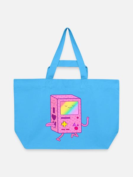 Tanzender Pinker Gaming Roboter - Recycelte Shopping Bag von Stanley/Stella - Aquablau