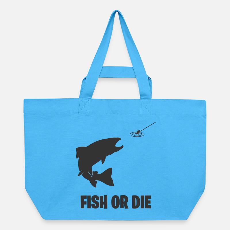 Fisch oder stirb - Recycelte Shopping Bag von Stanley/Stella - Aquablau