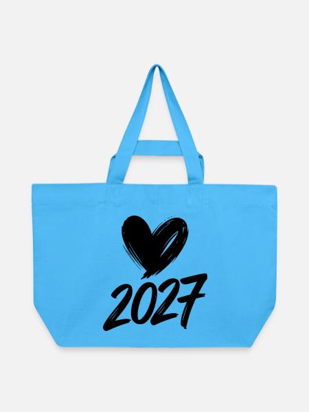 2027 Herz - Recycelte Shopping Bag von Stanley/Stella - Aquablau